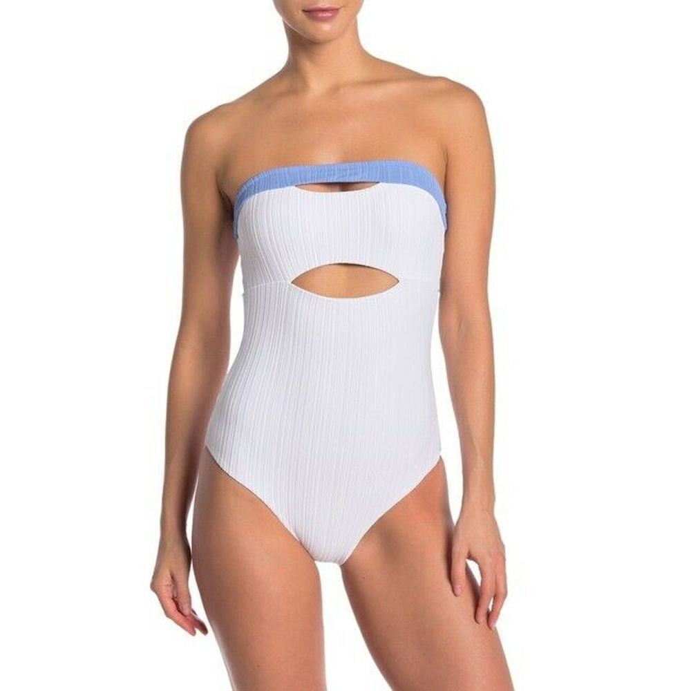 Onia One-Piece Swimsuit M Natalie Cutout Strapless